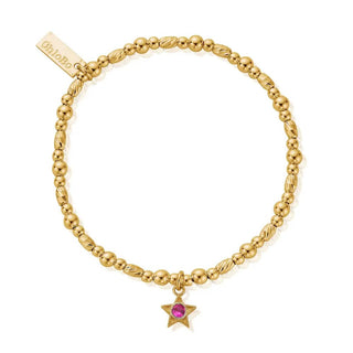 Chlobo Gold Plated July Birthstone Bracelet