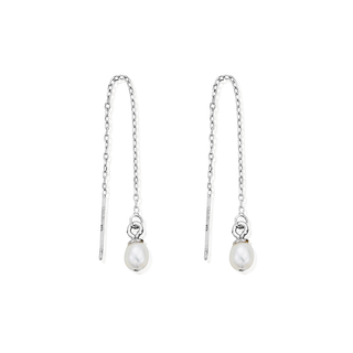 Chlobo Silver Ethereal Freshwater Pearl Drop Earrings