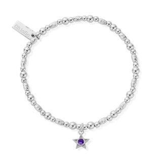 Chlobo Silver February Birthstone Bracelet