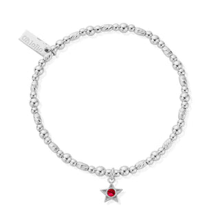 Chlobo Silver January Birthstone Bracelet