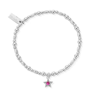 Chlobo Silver July Birthstone Bracelet