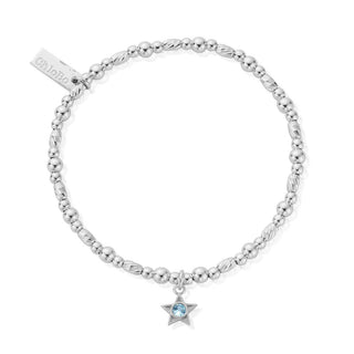 Chlobo Silver March Birthstone Bracelet