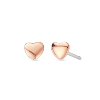 Clogau Jewellery Clogau Silver & 9ct Rose Gold Love Heart Stud Earrings 2101176