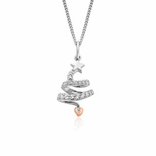 Clogau Silver Christmas Tree Topaz Pendant