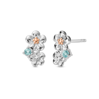 Clogau Jewellery Clogau Silver Forget-Me-Not Cluster Stud Earrings 2102071