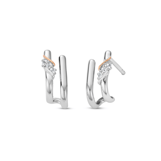Clogau Jewellery Clogau Silver Past Present Future Curve Stud Earrings 2102068