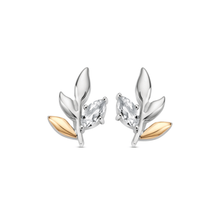 Clogau Jewellery Clogau Silver Royal Leaf Stud Earrings 2102073