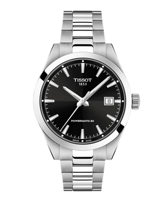 Tissot Watches Tissot 38mm Gentleman Stainless Steel Black Automatic Watch 3817173