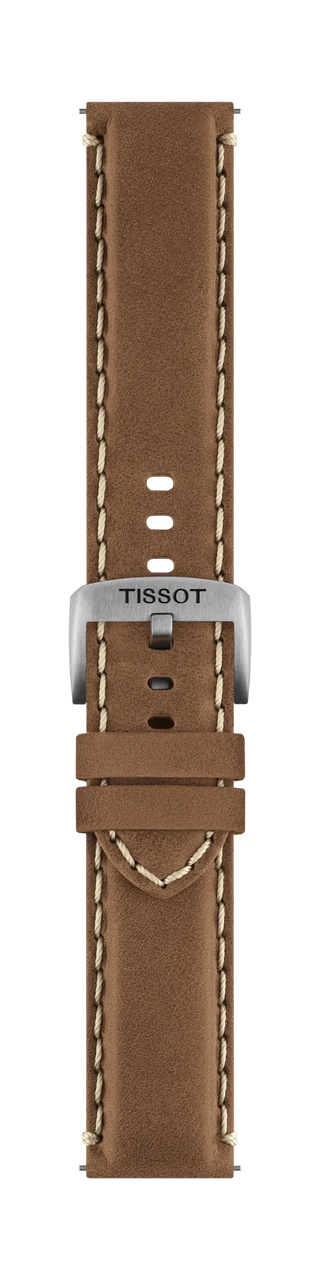 Tissot Watches Tissot Chronograph 42mm Black Quartz Watch with a Brown Leather Strap 3818110