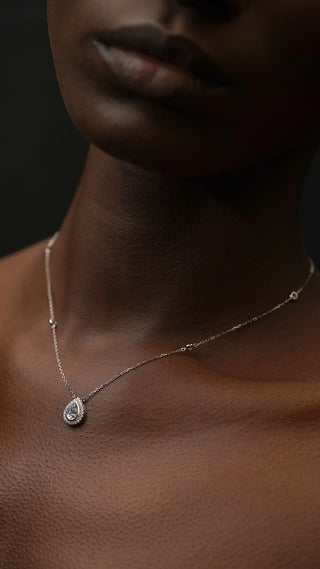 Carat* London White Gold Plated CZ Emile Necklace