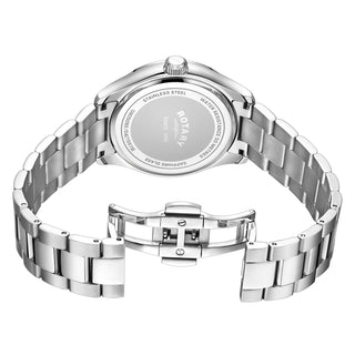 Rotary 40mm Oxford Stainless Steel Black Quartz Watch