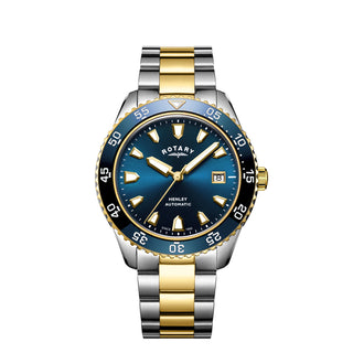 Rotary 42mm Two-Tone Henley Blue Automatic Watch