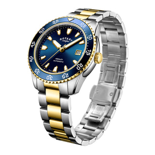 Rotary 42mm Two-Tone Henley Blue Automatic Watch