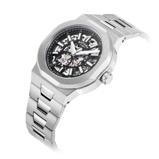 Rotary 40mm Skeleton Sport Stainless Steel Automatic Watch