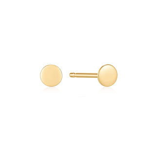 A&S Ear Styling Collection 14ct Yellow Gold Disc Single Stud Earring