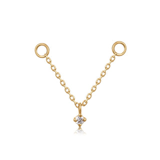 A&S Ear Styling Collection 14ct Yellow Gold Diamond Linking Chain
