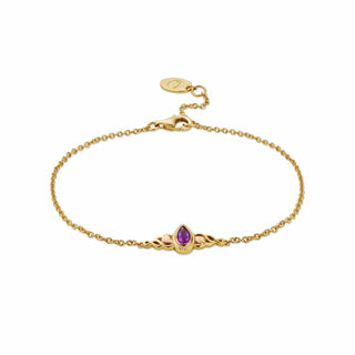 Clogau Jewellery Clogau 9ct Yellow Gold Delphinium Amethyst Bracelet 2105232