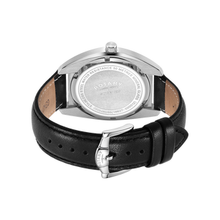 Rotary 38mm Avenger Sport 1895 Black Quartz Watch with a Black Leather Strap