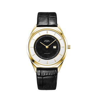 Rotary 36mm Special Edition Champagne Collection Black Quartz Watch