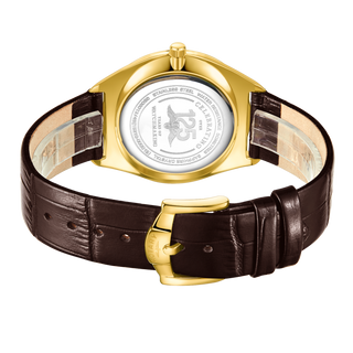 Rotary 38mm Ultra Slim Brown Quartz Watch with a Brown Leather Strap
