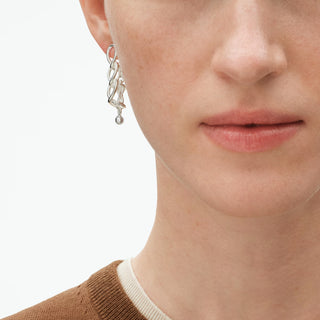 Georg Jensen Jewellery Jewellery Georg Jensen Silver Weft Drop Earrings 2202073