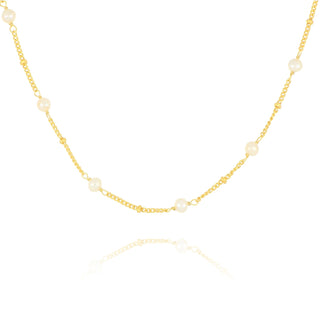 Gold Plated Pearl Beaded Chain