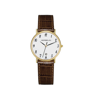 Michel Herbelin Watches Herbelin Gents Gold PVD 34mm Classique Quartz Watch 3312002