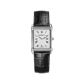Michel Herbelin Watches Herbelin Gents Stainless Steel 26.5mm Art Déco Rectangular Quartz Watch 3318037