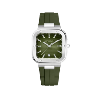 Michel Herbelin Watches Herbelin Gents Stainless Steel 39mm Cap Camarat Khaki Square Quartz Watch 3318041