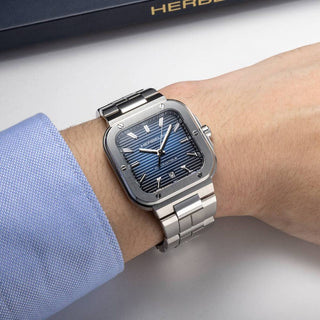 Michel Herbelin Watches Herbelin Gents Stainless Steel 39mm Cap Camarat Square Automatic Watch 3317024