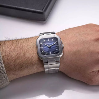 Michel Herbelin Watches Herbelin Gents Stainless Steel 39mm Cap Camarat Square Quartz Watch 3317023