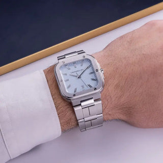 Michel Herbelin Watches Herbelin Gents Stainless Steel 39mm Cap Camarat Square Quartz Watch 3317027