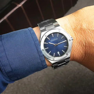Michel Herbelin Watches Herbelin Gents Stainless Steel 40.5mm Cap Camarat Dark Blue Quartz Watch 3317028