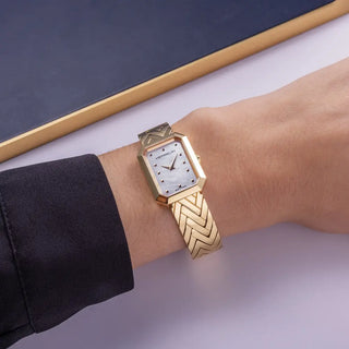 Michel Herbelin Watches Herbelin Ladies Gold PVD 26.4mm Octogône Quartz Watch 3303024