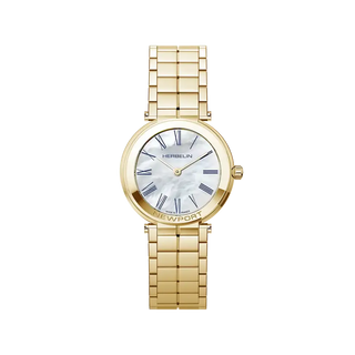 Michel Herbelin Watches Herbelin Ladies Gold PVD 32mm Newport Slim Quartz Watch 3303028