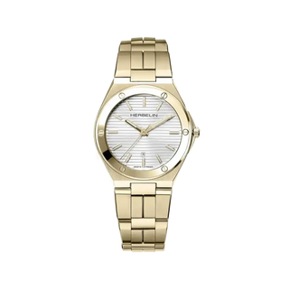 Michel Herbelin Watches Herbelin Ladies Gold PVD 33mm Cap Camarat Quartz Watch 3303025