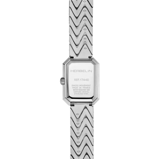 Michel Herbelin Watches Herbelin Ladies Stainless Steel 26.4mm Black Mother of Pearl Octogône Quartz Watch 3307066
