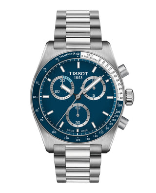 Tissot 40mm Stainless Steel Blue Chronograph Quartz Watch