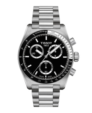 Tissot 40mm Stainless Steel PR516 Black Chronograph Quartz Watch