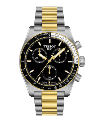 Tissot 40mm PR516 Two-Tone Chronograph Black Quartz Watch