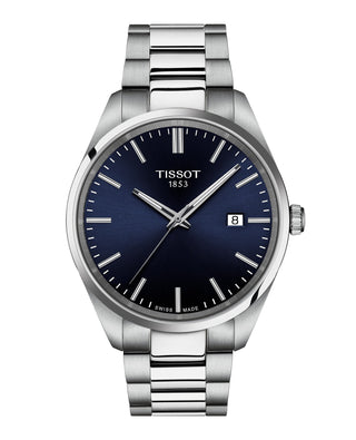 Tissot 40mm PR100 T-Classic Stainless Steel Blue Quartz Watch
