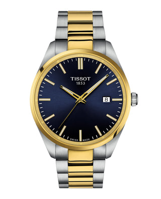 Tissot 40mm PR100 Two-Tone Blue Quartz Watch