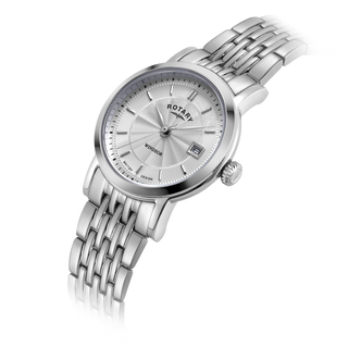 Rotary 27mm Stainless Steel White Windsor Quartz Watch