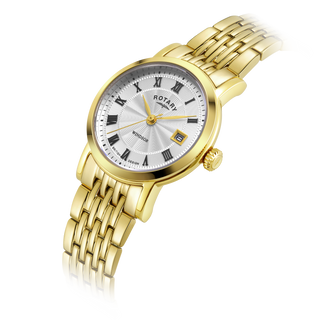Rotary 27mm Yellow Gold Plated Windsor Quartz Watch