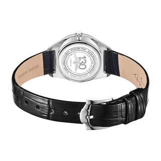 Rotary Watches Rotary Ultra Slim 27mm Silver Quartz Watch with a Black Leather Strap 3408033