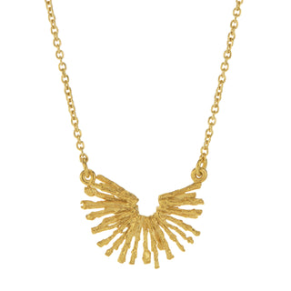 Alex Monroe Yellow Gold Plated Nest Structure Necklace