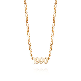 Daisy London Yellow Gold Plated Customisable Date Necklace
