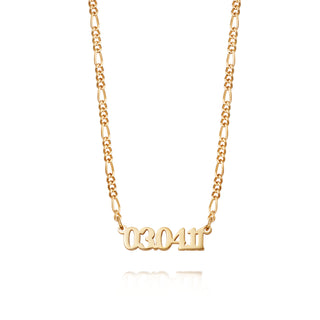 Daisy London Yellow Gold Plated Customisable Date Necklace
