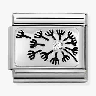 Nomination Stainless Steel Composable Classic Dandelion Crystal Link