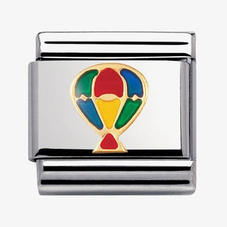 Nomination Stainless Steel and Yellow Gold Classic Composable Hotair Balloon Link 